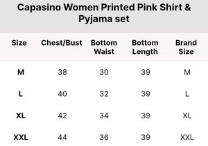 Cute Printed Women's Night Suit Set Shirt &amp; Pyjama