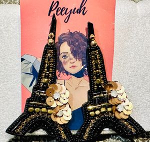 Beaded Effel Tower Earrings