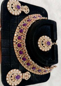 Stone Studded Choker Necklace Set