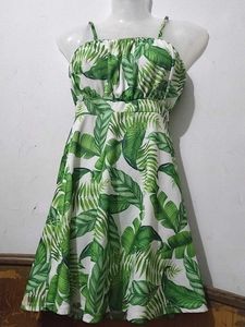 Tropical Print Mini Dress