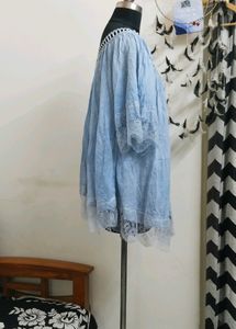 Plus Size Top Slightly Sheer
