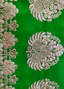 Beautiful Bootawork Flourocent Saree ✨💕