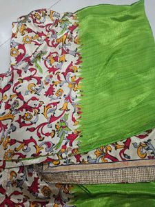 Green &amp; Floral Sari