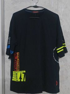 Price Drop New Navy Blue Tshirt Shoulder Loose F