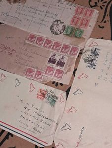 VINTAGE INDIAN ENVELOPES WITH STAMPS