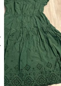 Convertible Off Shoulder Tiered Green Dress