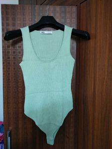 Zara Knit Bodysuit Top