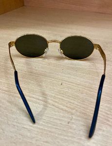 Pushpa Style~ Rayban Black Gold Oval Shades-Unisex