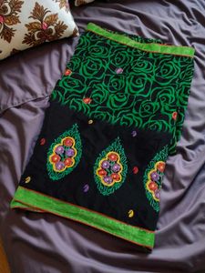 Embroidery Beautiful Party Daily Wear Saree