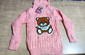 Cute Pink Teddy Bear Sweater