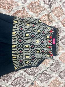 Boat Neck Dori Style Dress