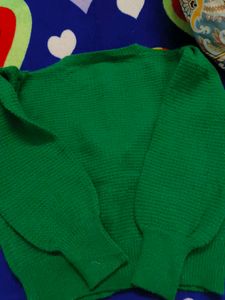 Green Knit Cardigan