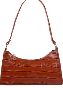 Alligator Pattern Forearm Bag Ladies Vintage Solid