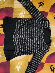 Striped Zipper Jacket
