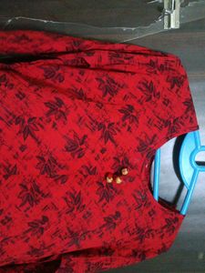 Pure Rayon High Quality Material Red Umbrella Kurt