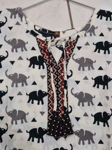 Elephant Print Kurta