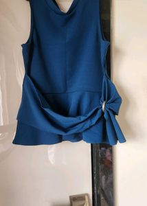 Blue Sleeveless Top