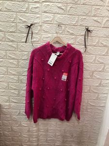 Stylish Pink Knit Sweater👜🕶️