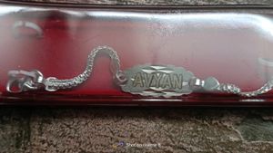 Silver Beby Brackets Name Wali