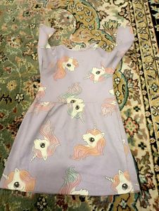 Combo Of One Unicorn Dress 2-3 yrs And Tp Skirt