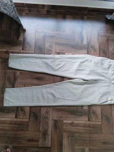 Casual Beige Straight Pants