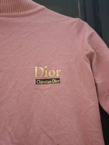 Dior Pink Knit Short Sleeve top