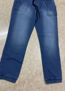 Blue Denim Joggers