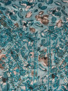 Floral Print Embroidered Fabric