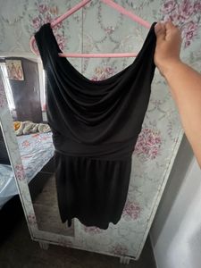 Classy One/Off Shoulder Black Dress