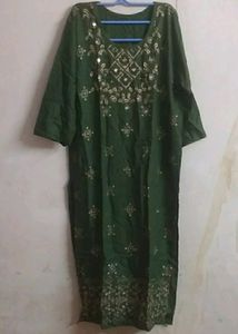 Front Mirror Work Kurti It Is XL Size But L Size Can Ulter