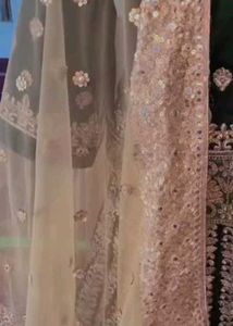 Elegant  Bridal Lehenga With 2 Dupatta