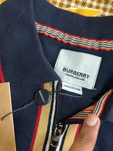 Burberry Luxury Polo Tshirt Navy Blue m Size