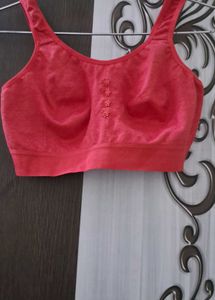 Carrot Red Sports Confy Bra