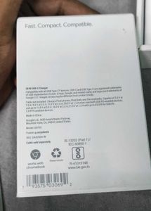 Google 30W USB-C Charger - New 6 Months Old