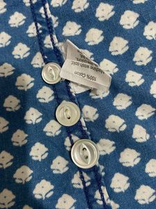 J. Crew 100% Cotton Button Front Trendy Denim Flow