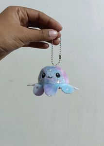 Reversible Octopus Plush Keychain