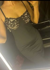 Black Lace Bodycon Maxi Dress