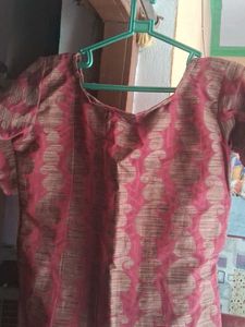 Red &amp; Gold Paisley Print Top