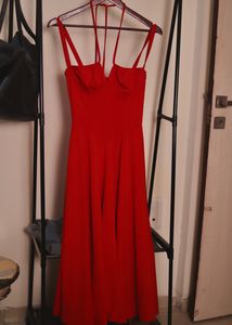 Red Mini Dress with Straps