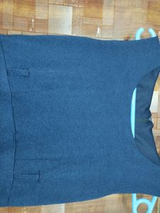 Navy Sleeveless Fit &amp; Flare Dress