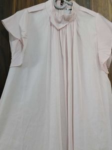 Blush Chiffon Flutter Sleeve Top