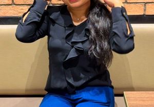 Women Formal Black Top