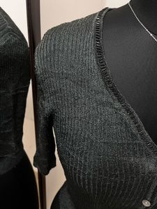 Grey Shimmer Top
