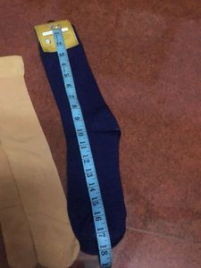 Knee High Socks.New Package Navy Blue &amp; Skin Clr
