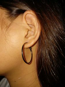 Hoop Earrings - Silver &amp; Black
