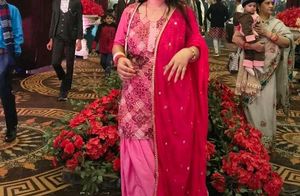 Pink Printed Salwar Suit