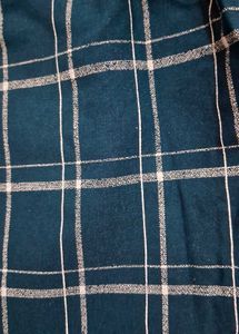 Checked Tie Up Neck Top