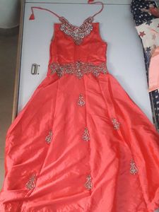 Ethnic Gowns Light Reddish Colour