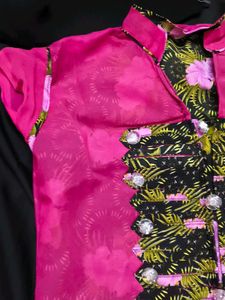 Pink Floral Kurta