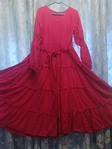 Magenta Rayon Gown